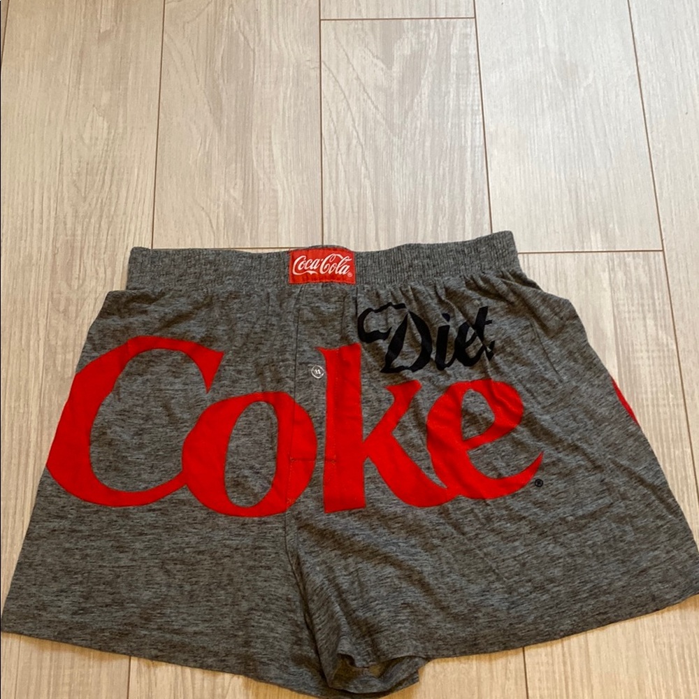Coca Cola Athletic Gray and Red Shorts